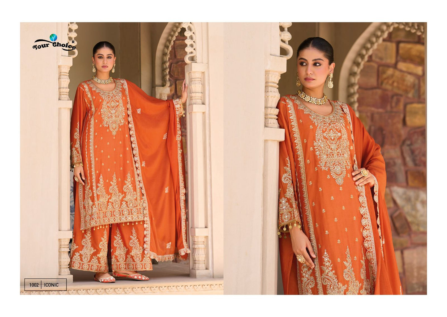 New Iconic Your Choice Chinon Pakistani Readymade Suits Wholesale Price