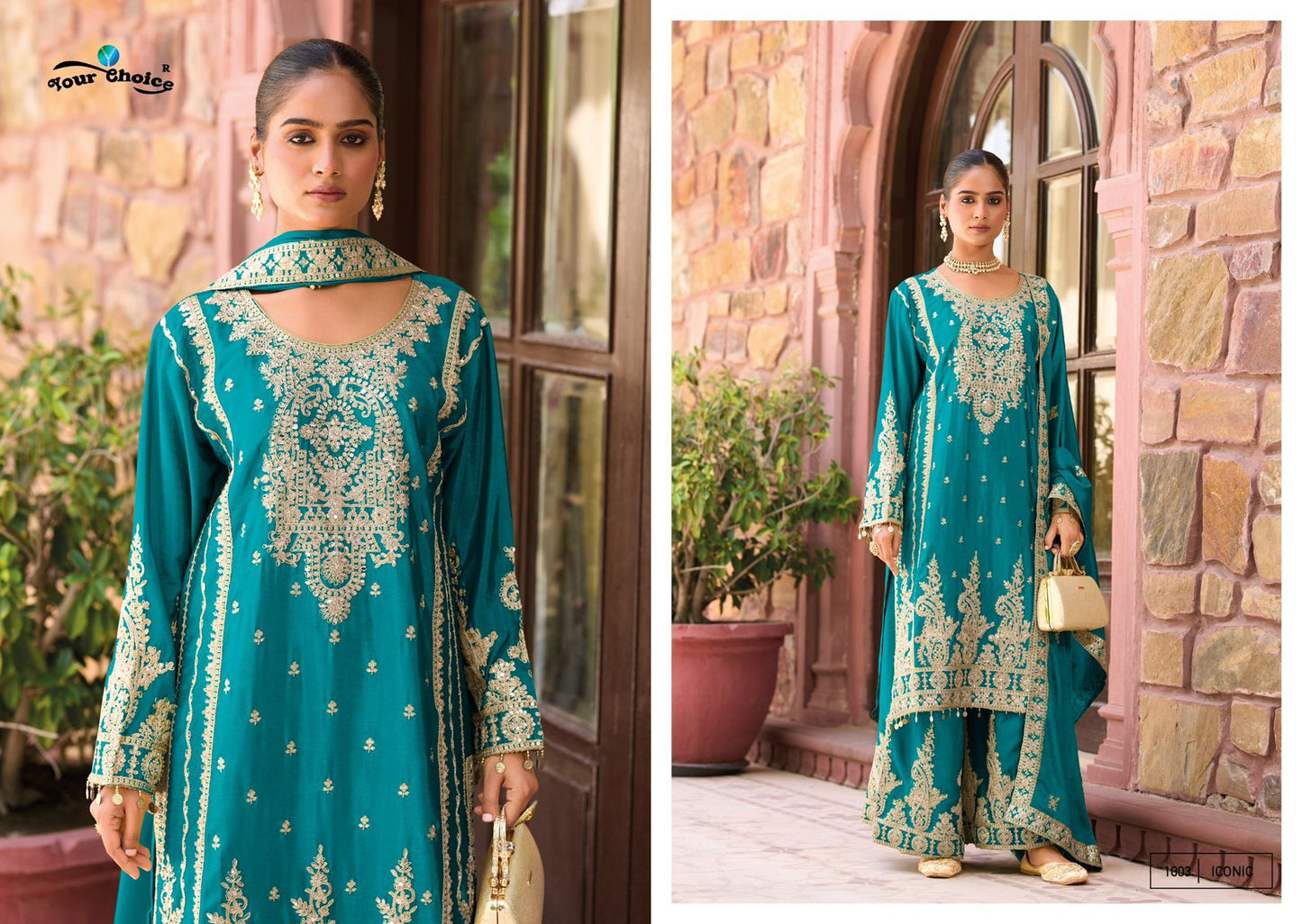 New Iconic Your Choice Chinon Pakistani Readymade Suits Wholesale Price
