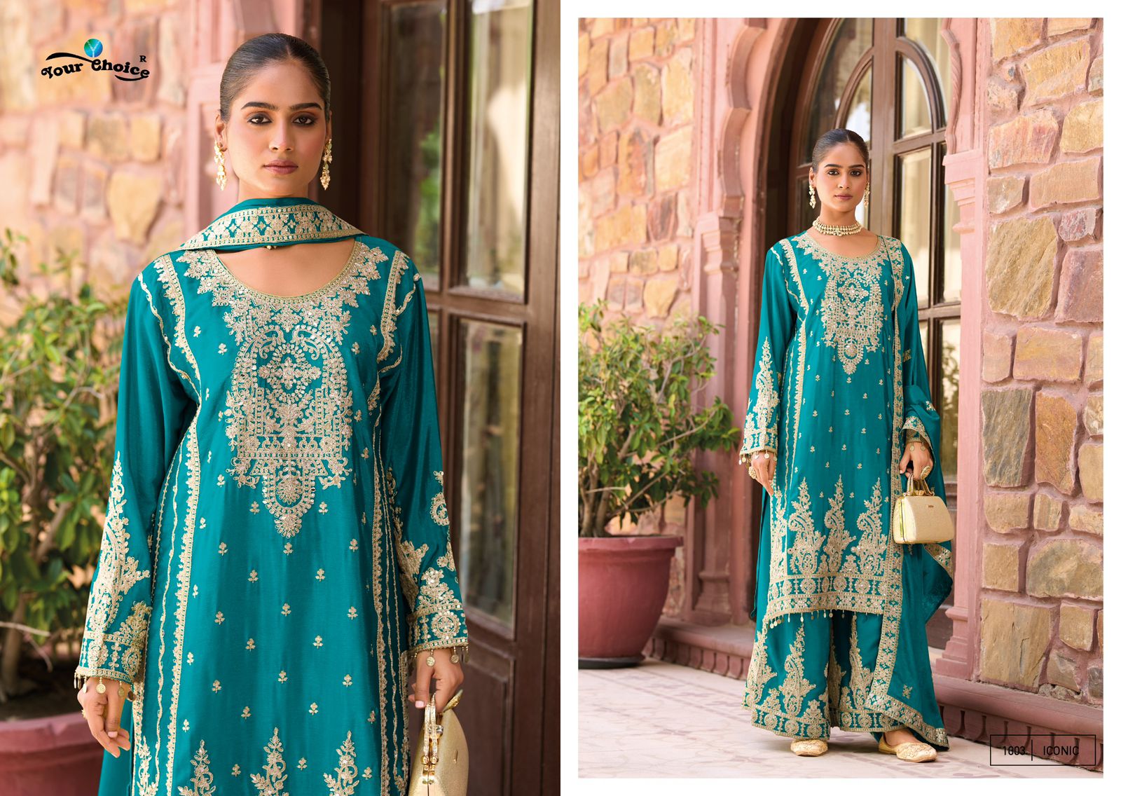 New Iconic Your Choice Chinon Pakistani Readymade Suits Wholesale Price