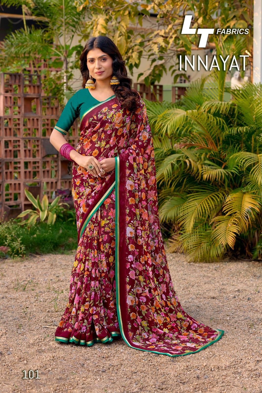 New Innayat Lt Fabrics Chiffon Sarees Wholesale