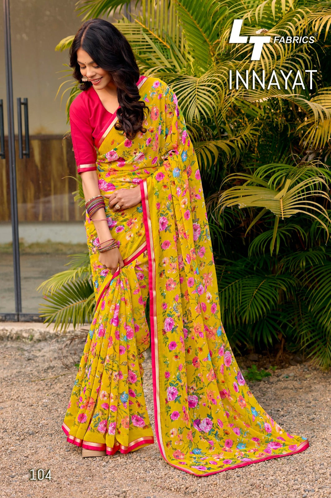 New Innayat Lt Fabrics Chiffon Sarees Wholesale