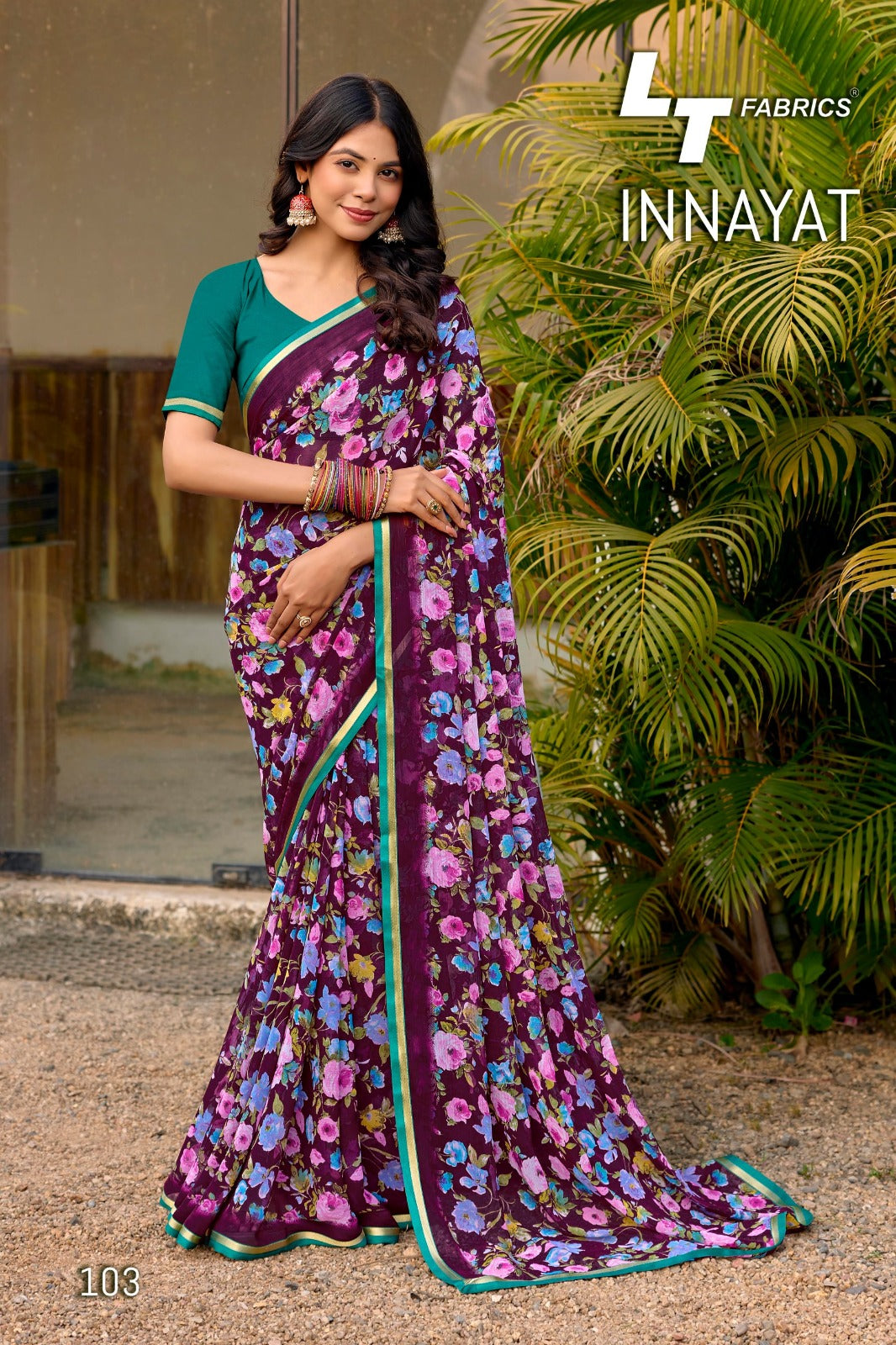 New Innayat Lt Fabrics Chiffon Sarees Wholesale