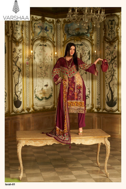 New Israh Varshaa Cotton Pant Style Suits Supplier Gujarat