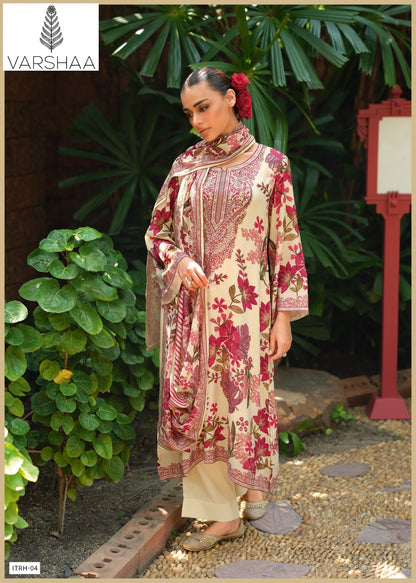 New Itrh Varshaa Modal Satin Pant Style Suits Wholesale Price