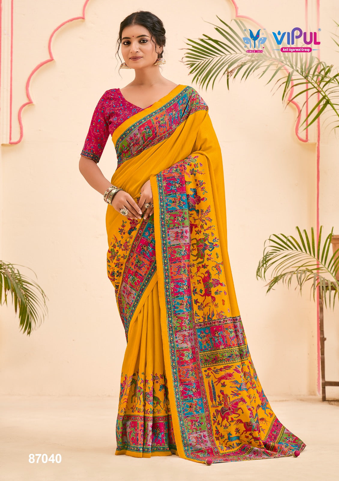 New Ivory Silk Vipul Soft Silk Sarees Exporter India
