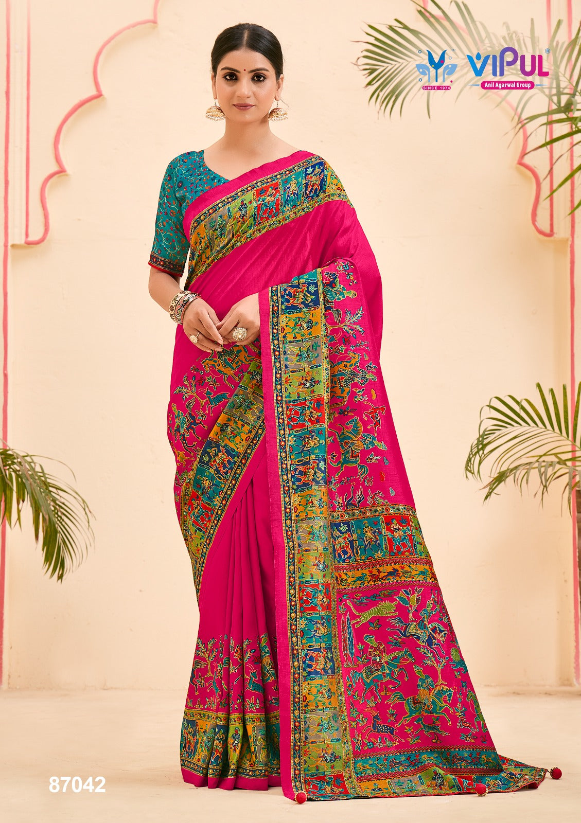 New Ivory Silk Vipul Soft Silk Sarees Exporter India