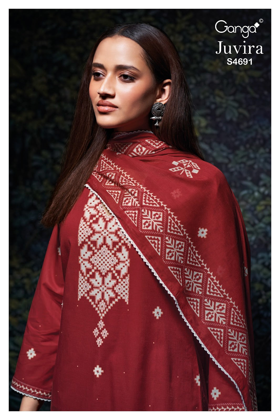 New Juvira 4691 Ganga Cotton Pant Style Suits Supplier Gujarat
