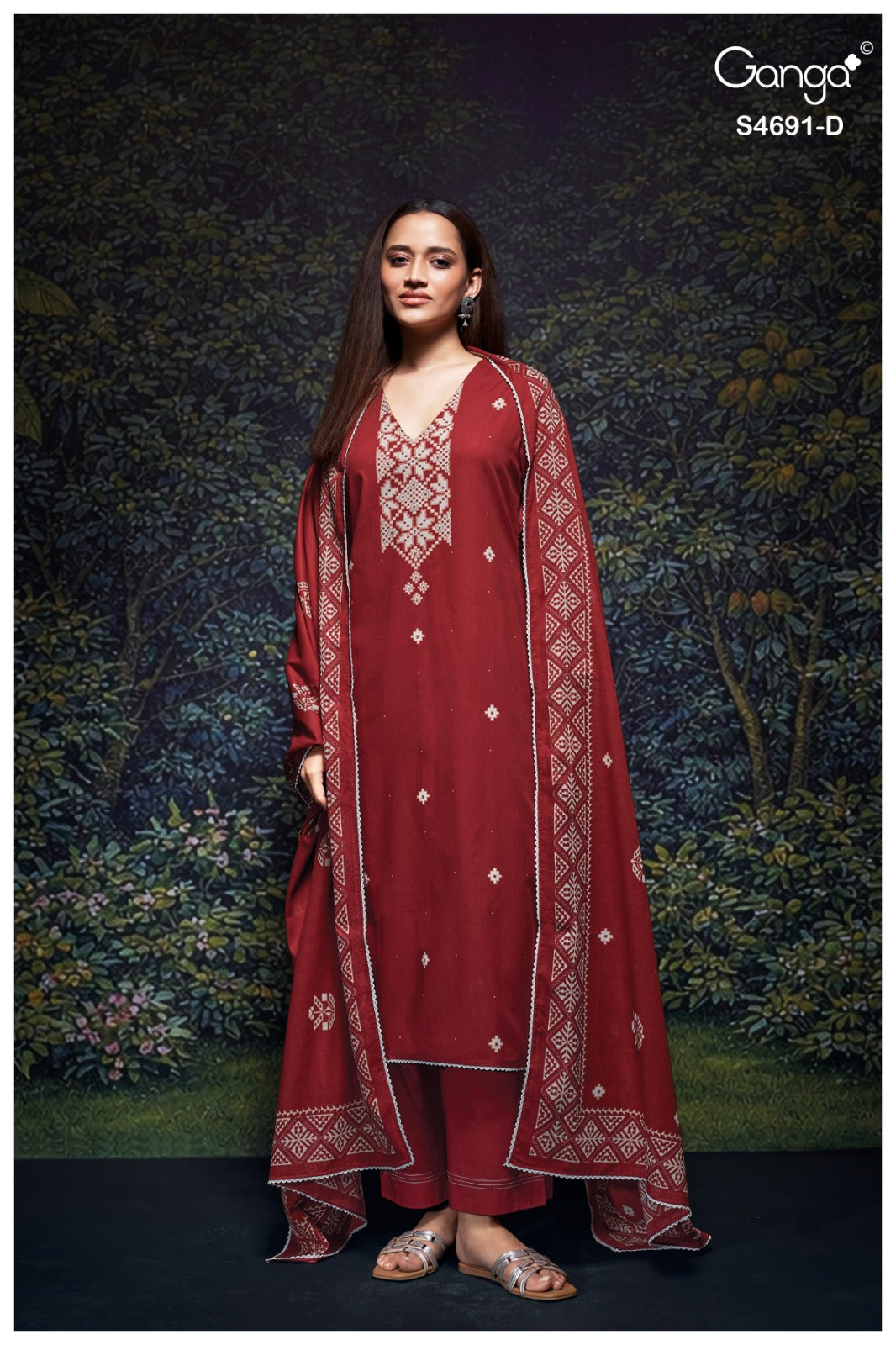 New Juvira 4691 Ganga Cotton Pant Style Suits Supplier Gujarat