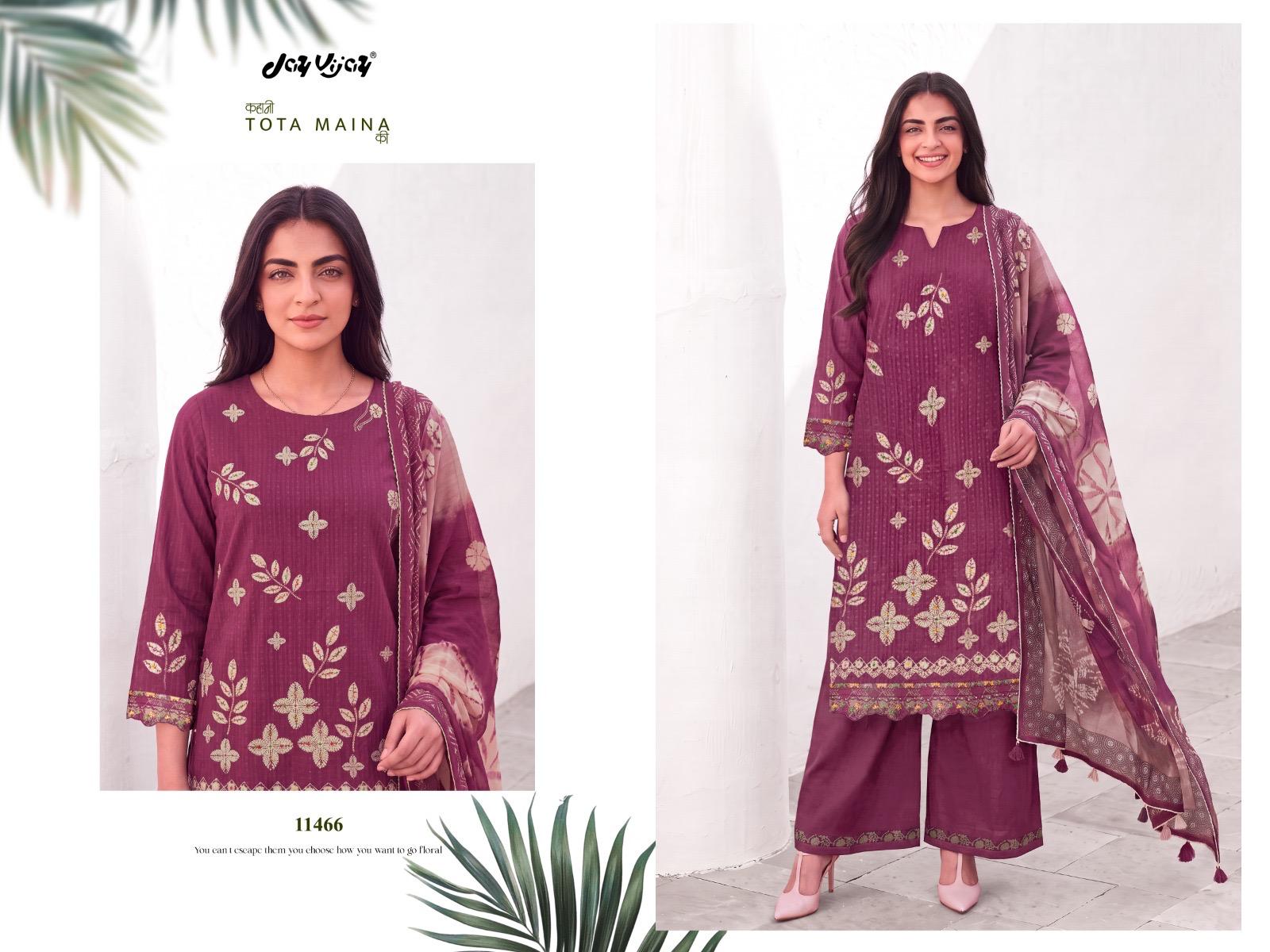 New Kahani Tota Maina Ki Jay Vijay Cotton Pant Style Suits Supplier Ahmedabad