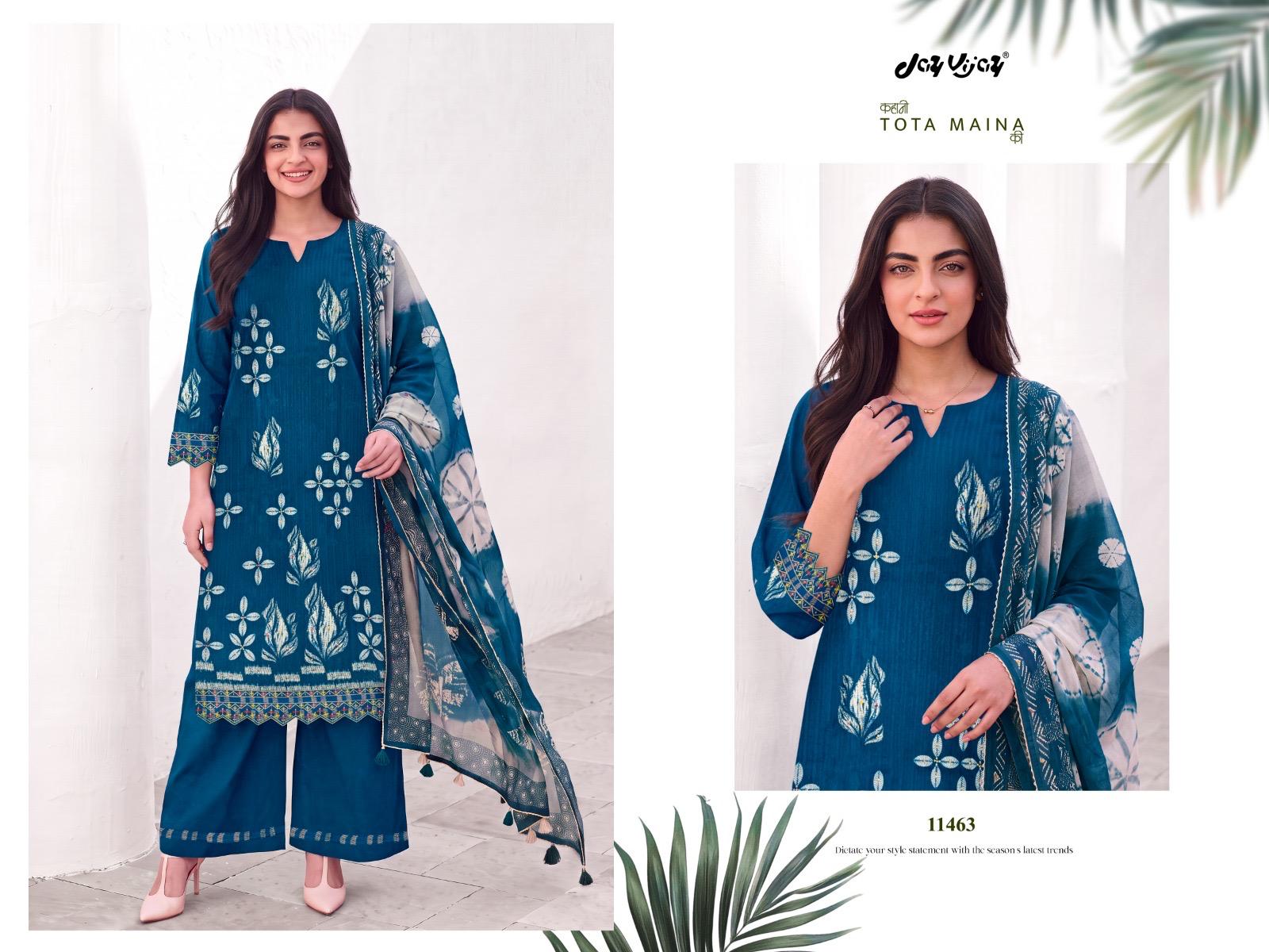New Kahani Tota Maina Ki Jay Vijay Cotton Pant Style Suits Supplier Ahmedabad