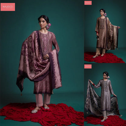 New Kalyani Naariti Pure Silk Pant Style Suits Wholesaler India