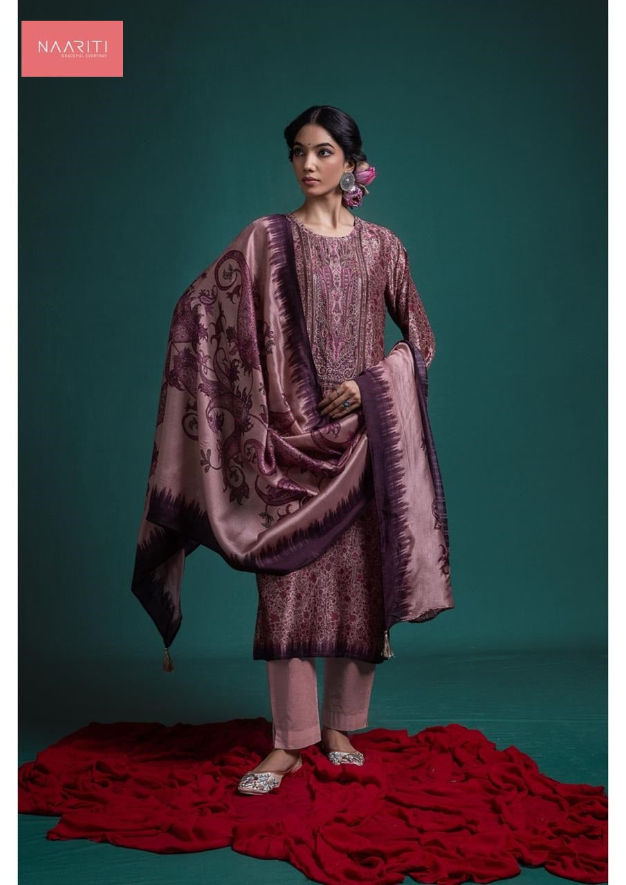 New Kalyani Naariti Pure Silk Pant Style Suits Wholesaler India
