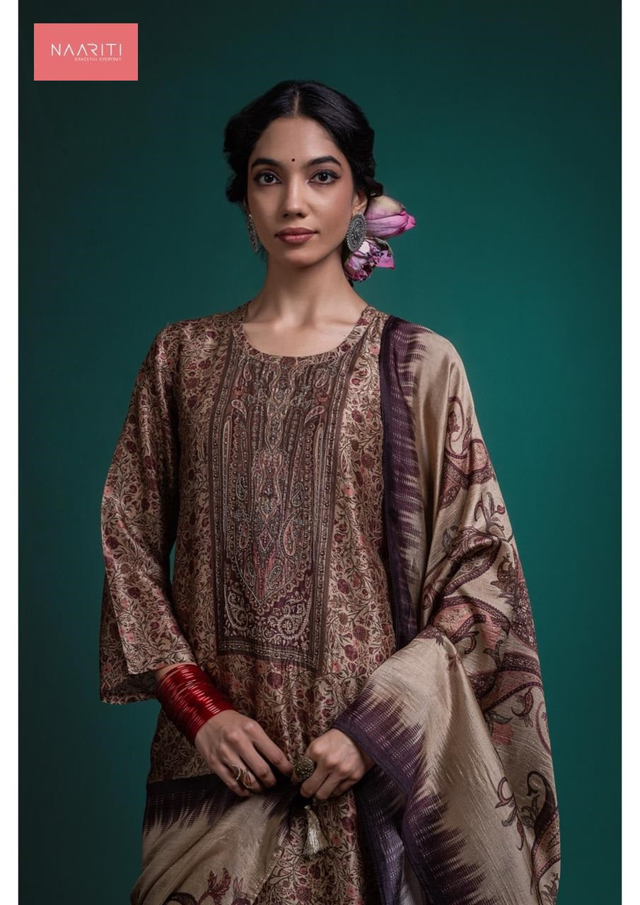 New Kalyani Naariti Pure Silk Pant Style Suits Wholesaler India