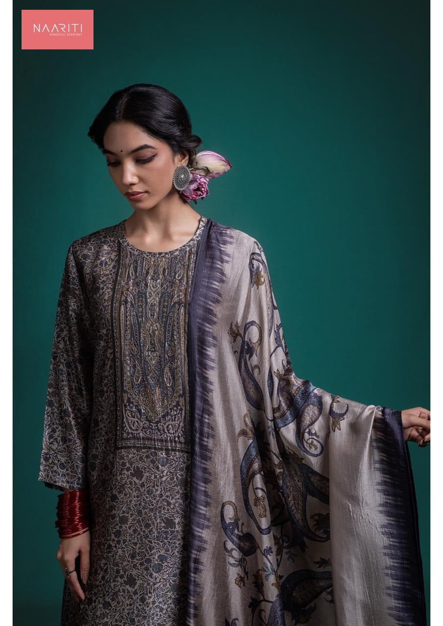 New Kalyani Naariti Pure Silk Pant Style Suits Wholesaler India