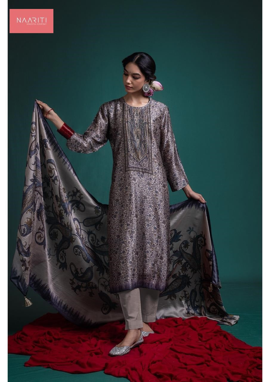 New Kalyani Naariti Pure Silk Pant Style Suits Wholesaler India