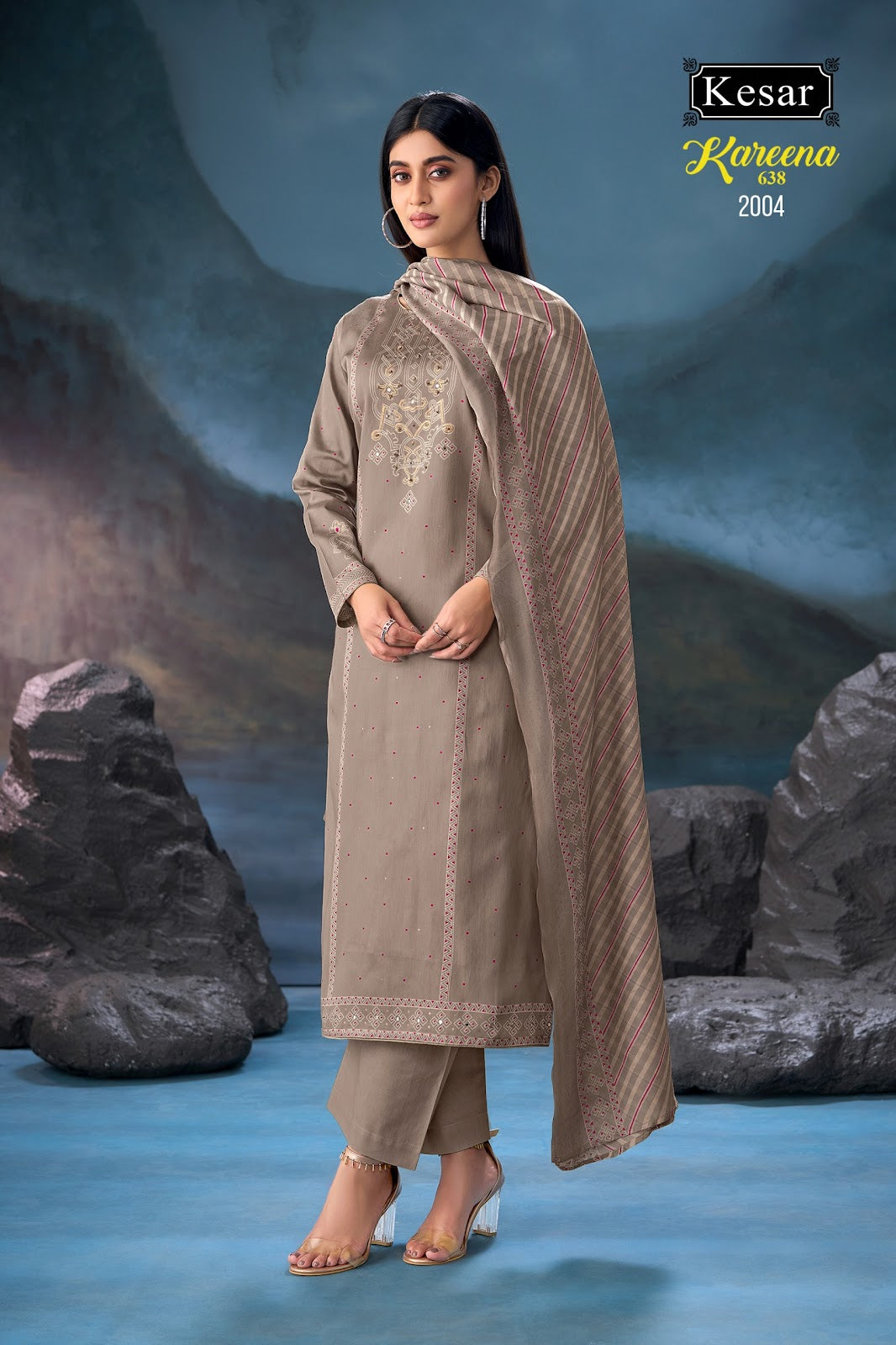 New Kareena 638 Kesar Jam Satin Karachi Salwar Suits Manufacturer Gujarat