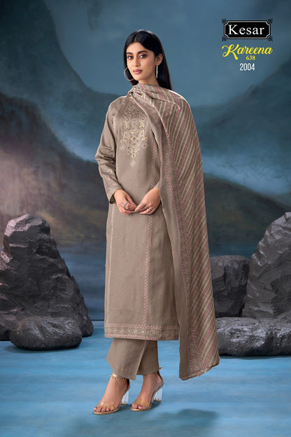 New Kareena 638 Kesar Jam Satin Karachi Salwar Suits Manufacturer Gujarat