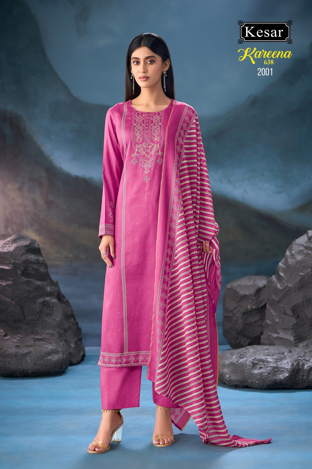New Kareena 638 Kesar Jam Satin Karachi Salwar Suits Manufacturer Gujarat