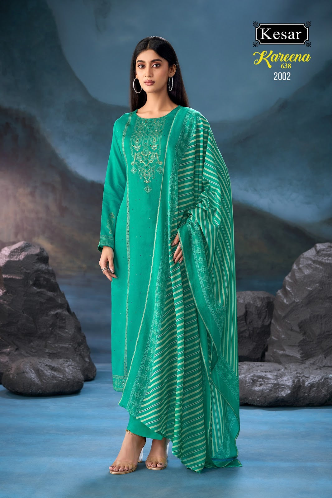 New Kareena 638 Kesar Jam Satin Karachi Salwar Suits Manufacturer Gujarat