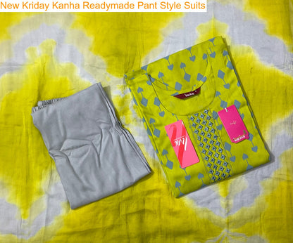 New Kriday Kanha Reyon Readymade Pant Style Suits Exporter