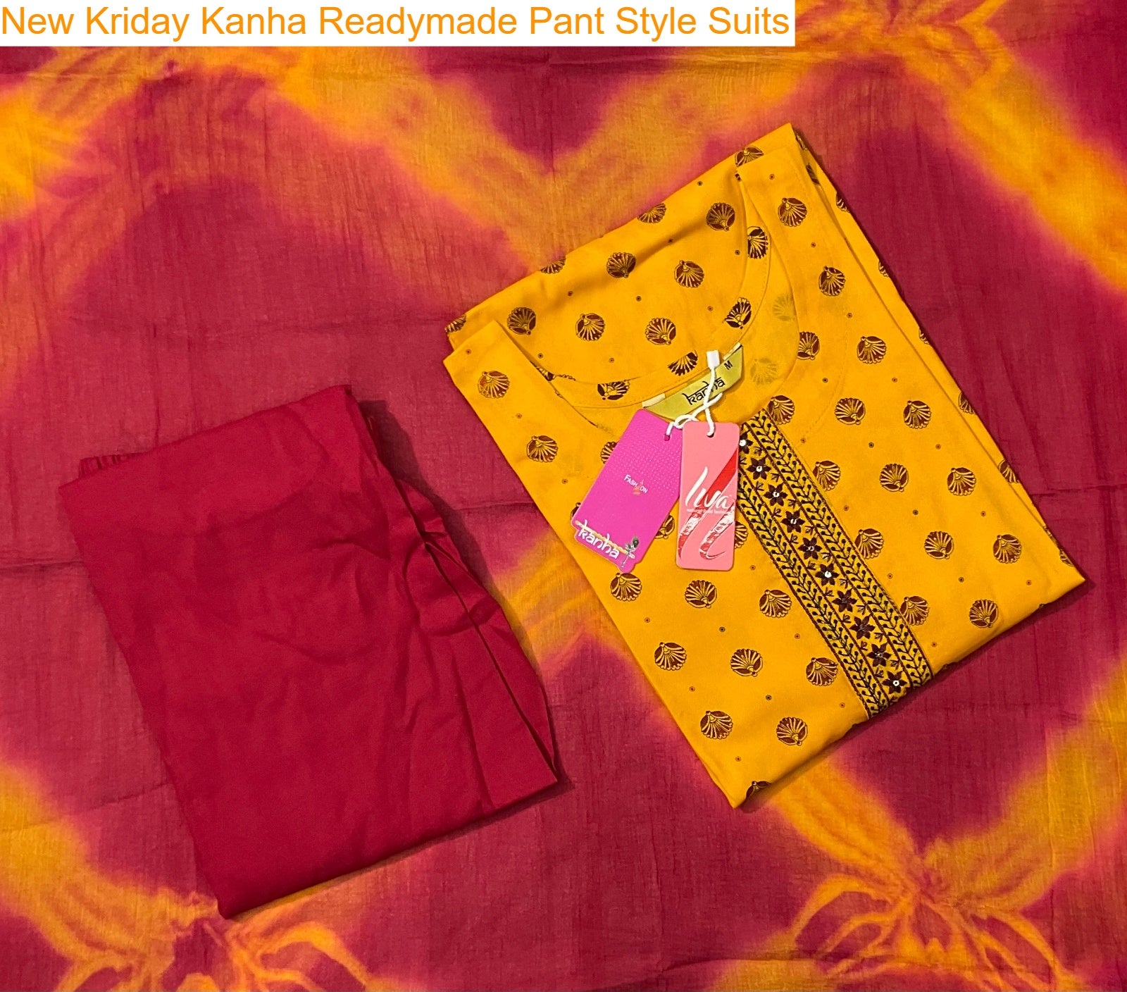 New Kriday Kanha Reyon Readymade Pant Style Suits Exporter