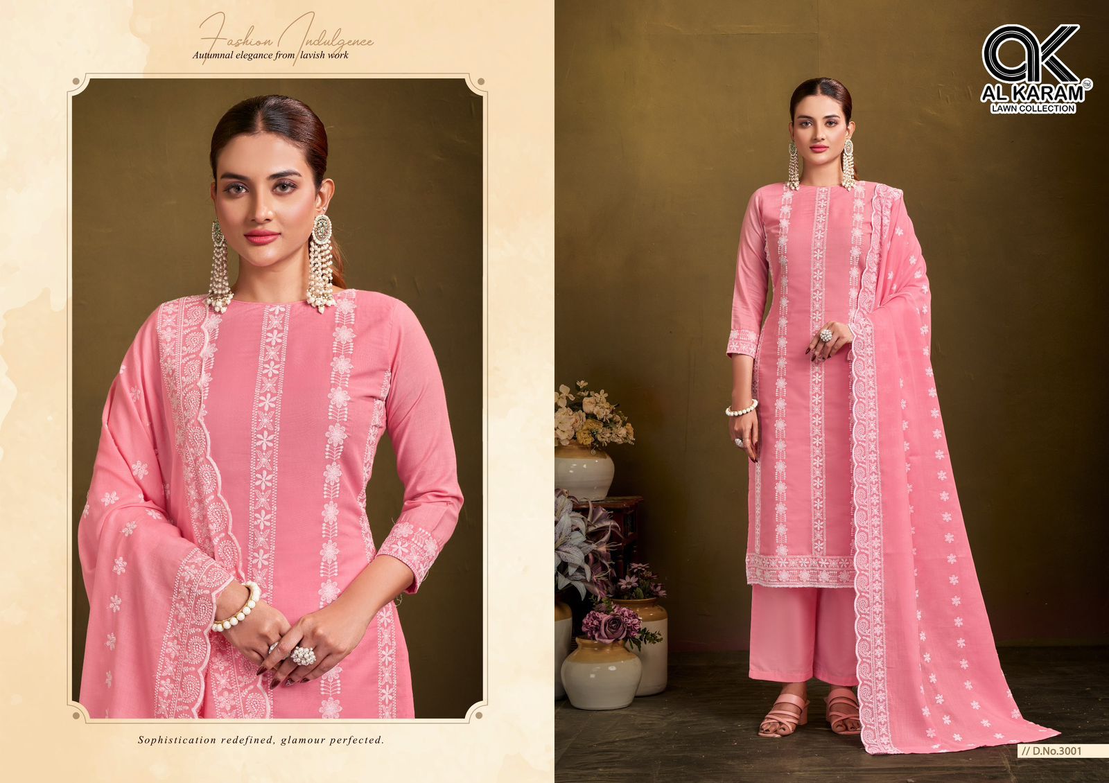 New Lahori Work Al Karam Pure Cotton Karachi Salwar Suits Exporter