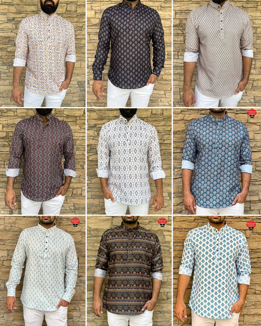 New Leo 0606 Bluehills Cotton Mens Kurta Wholesaler