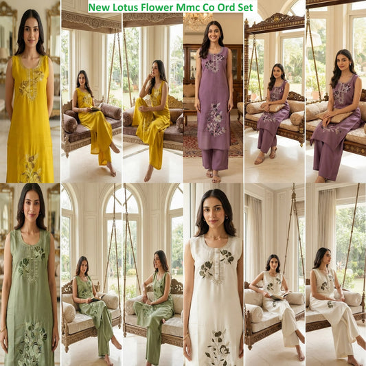New Lotus Flower Mmc Roman Co Ord Set Manufacturer Gujarat