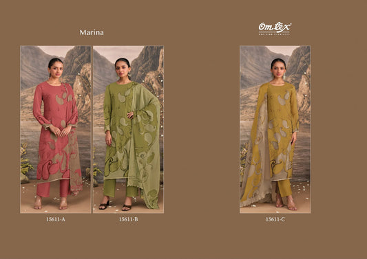 New Marina Omtex Organza Pant Style Suits Wholesaler India