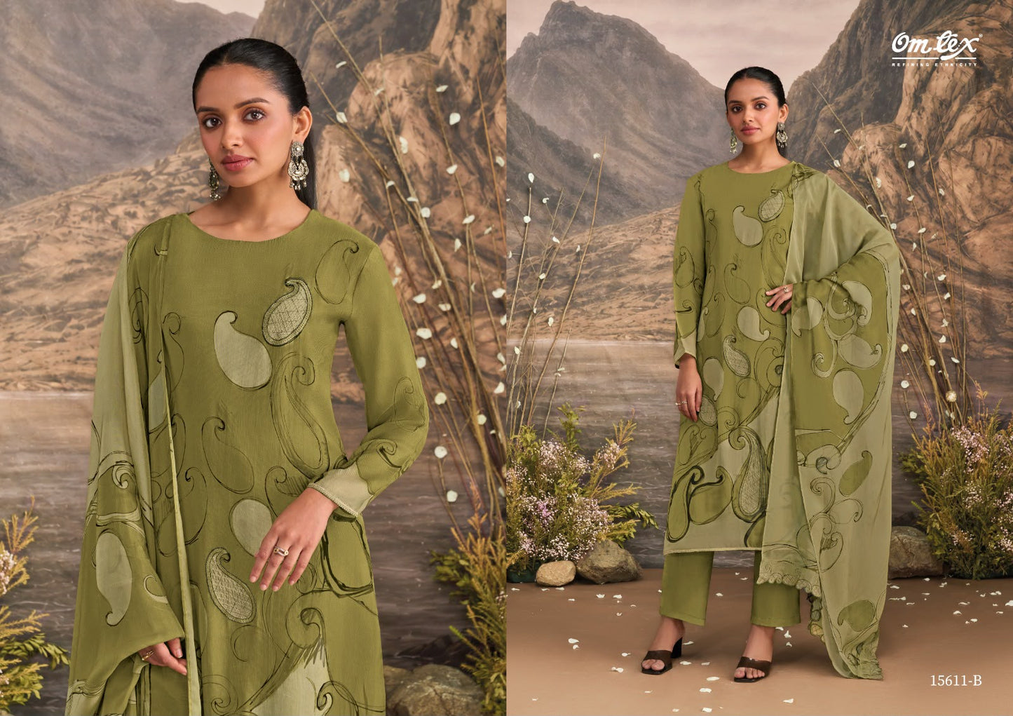 New Marina Omtex Organza Pant Style Suits Wholesaler India