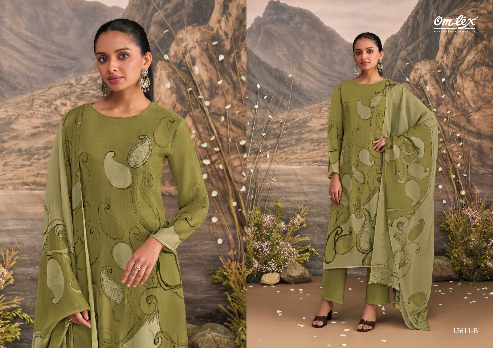 New Marina Omtex Organza Pant Style Suits Wholesaler India