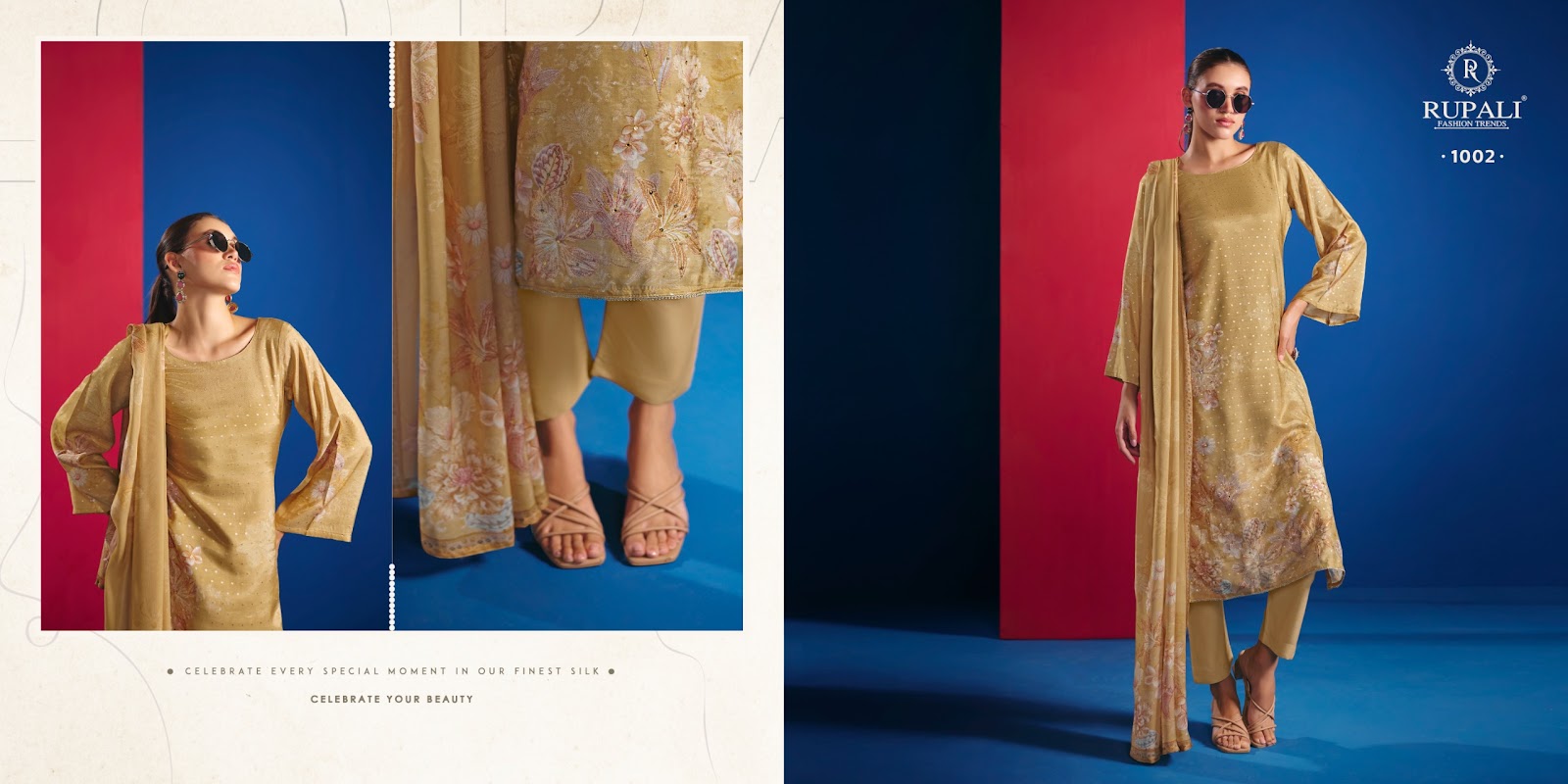 New Mehar Rupali Cotton Silk Pant Style Suits Wholesaler