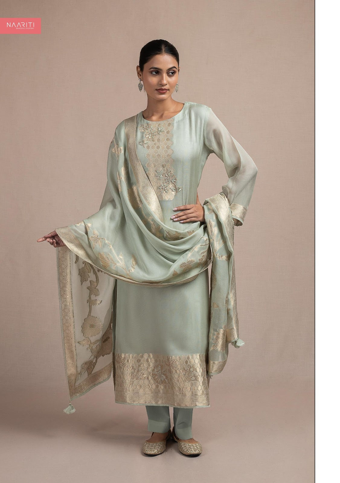 New Mikala Naariti Silk Pant Style Suits Manufacturer