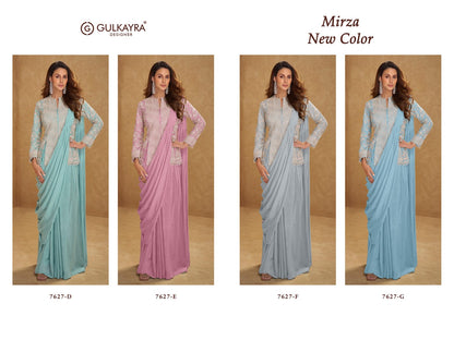 New Mirza Gulkayra Designer Chinnon Indo Western Pair Manufacturer Gujarat