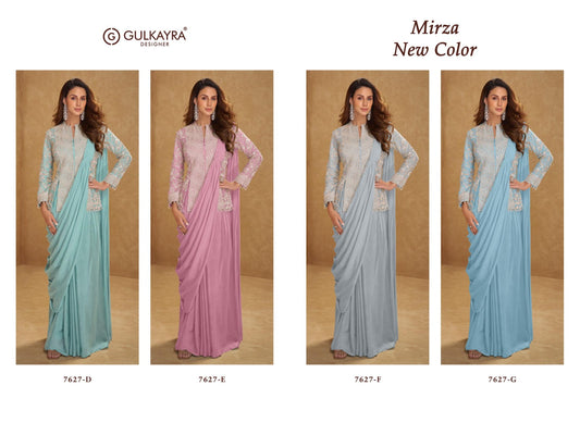 New Mirza Gulkayra Designer Chinnon Indo Western Pair Manufacturer Gujarat