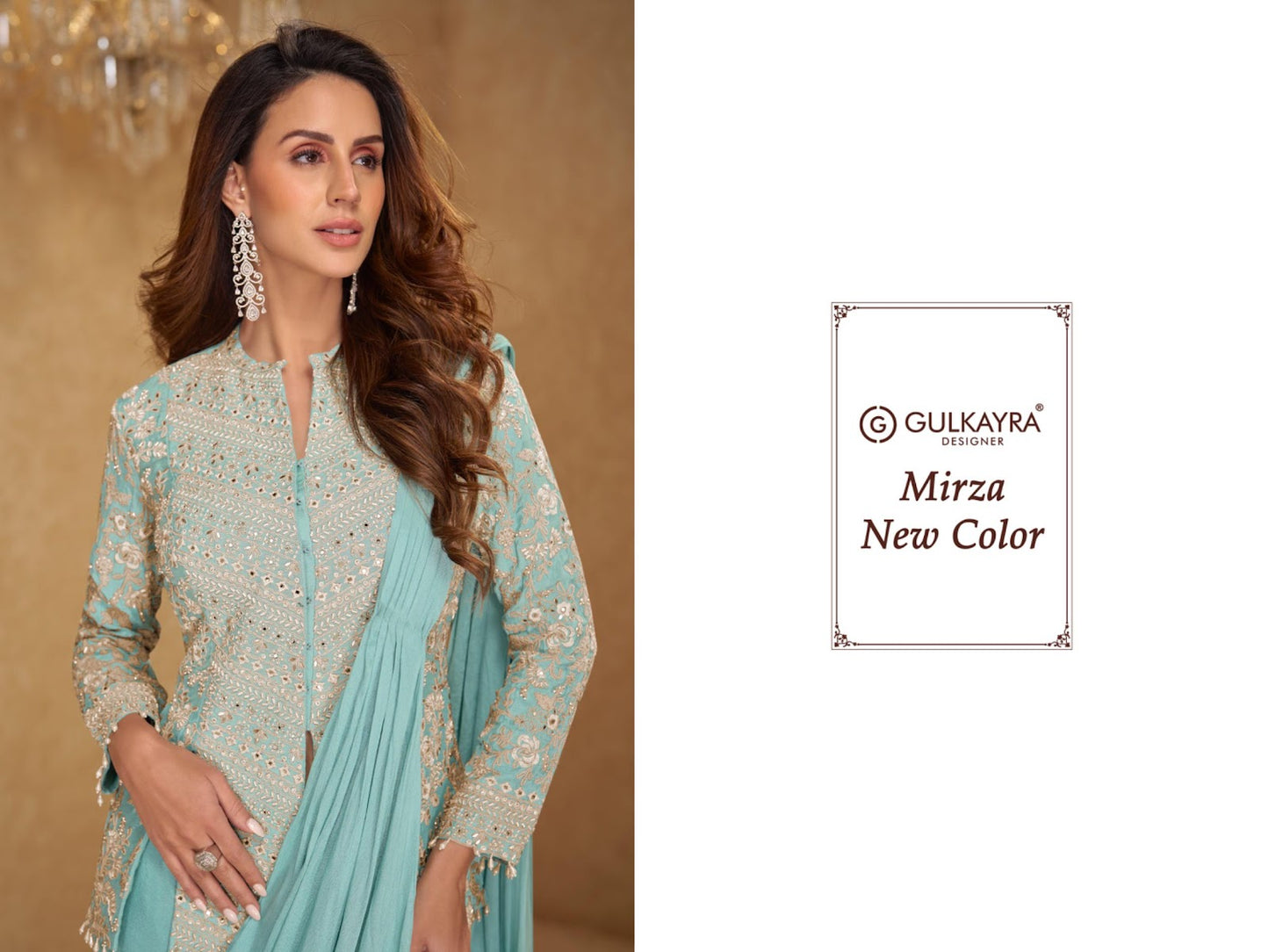 New Mirza Gulkayra Designer Chinnon Indo Western Pair Manufacturer Gujarat