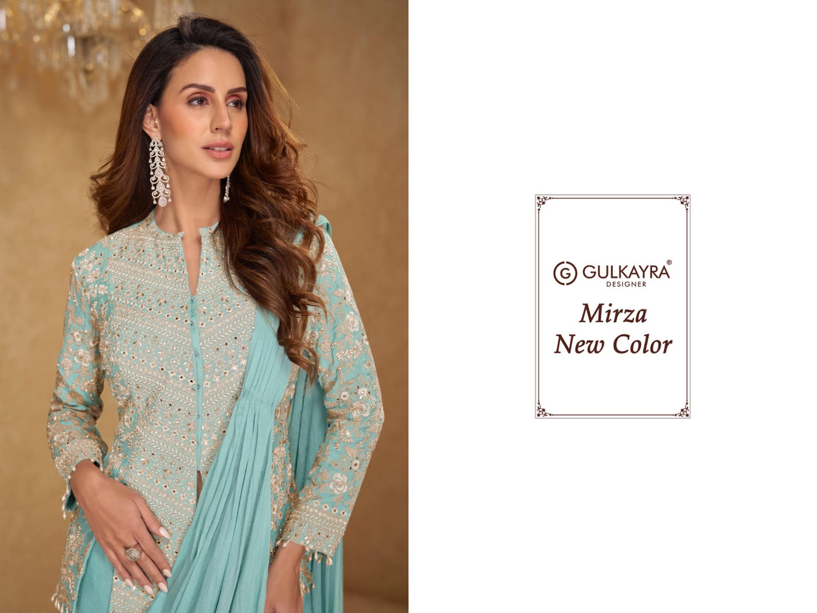 New Mirza Gulkayra Designer Chinnon Indo Western Pair Manufacturer Gujarat