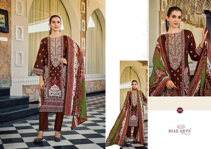 New Musafir 31 Riaz Art Cotton Cambric Karachi Salwar Suits Exporter Gujarat