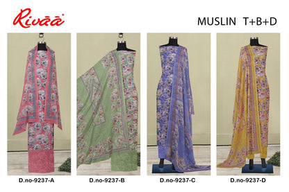 New Muslin Rivaa Salwar Suits Supplier Gujarat