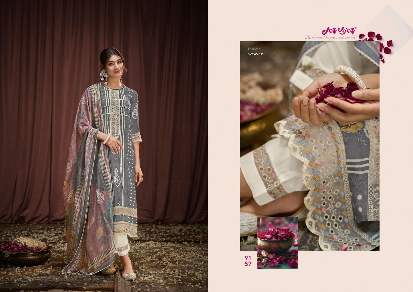 New N Now Vol 15 Jay Vijay Moga Silk Pant Style Suits Exporter Ahmedabad