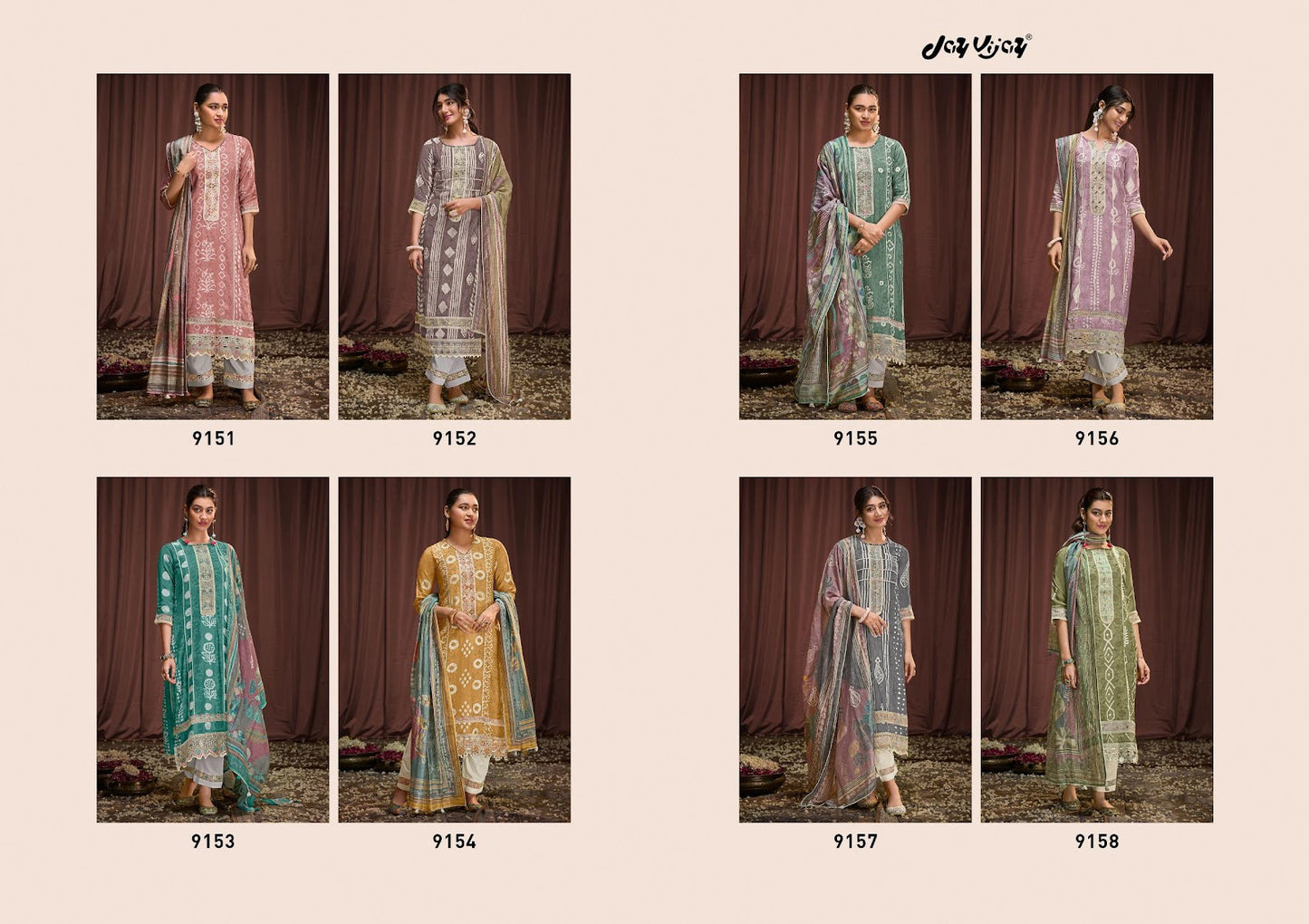 New N Now Vol 15 Jay Vijay Moga Silk Pant Style Suits Exporter Ahmedabad