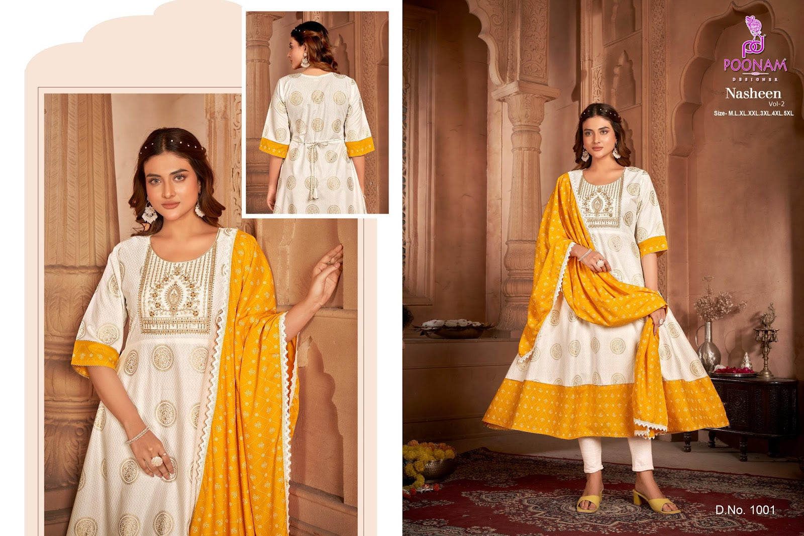 New Nasheen Vol 2 Poonam Designer Rayon Kurti Dupatta Set Exporter India