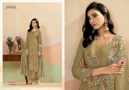 New Nazakat Simar Lawn Cotton Pant Style Suits Manufacturer Gujarat