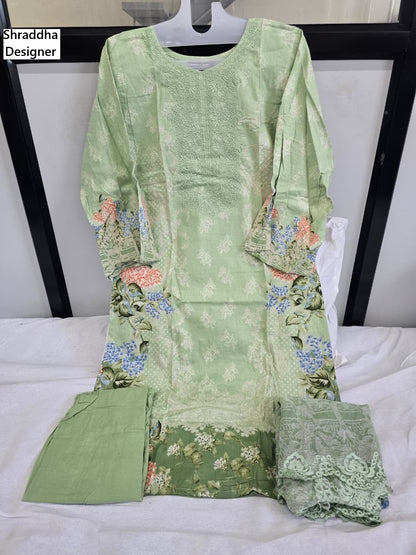 New Needle Wonder Vol 1 Shraddha Designer Cotton Karachi Readymade Suits Wholesaler India