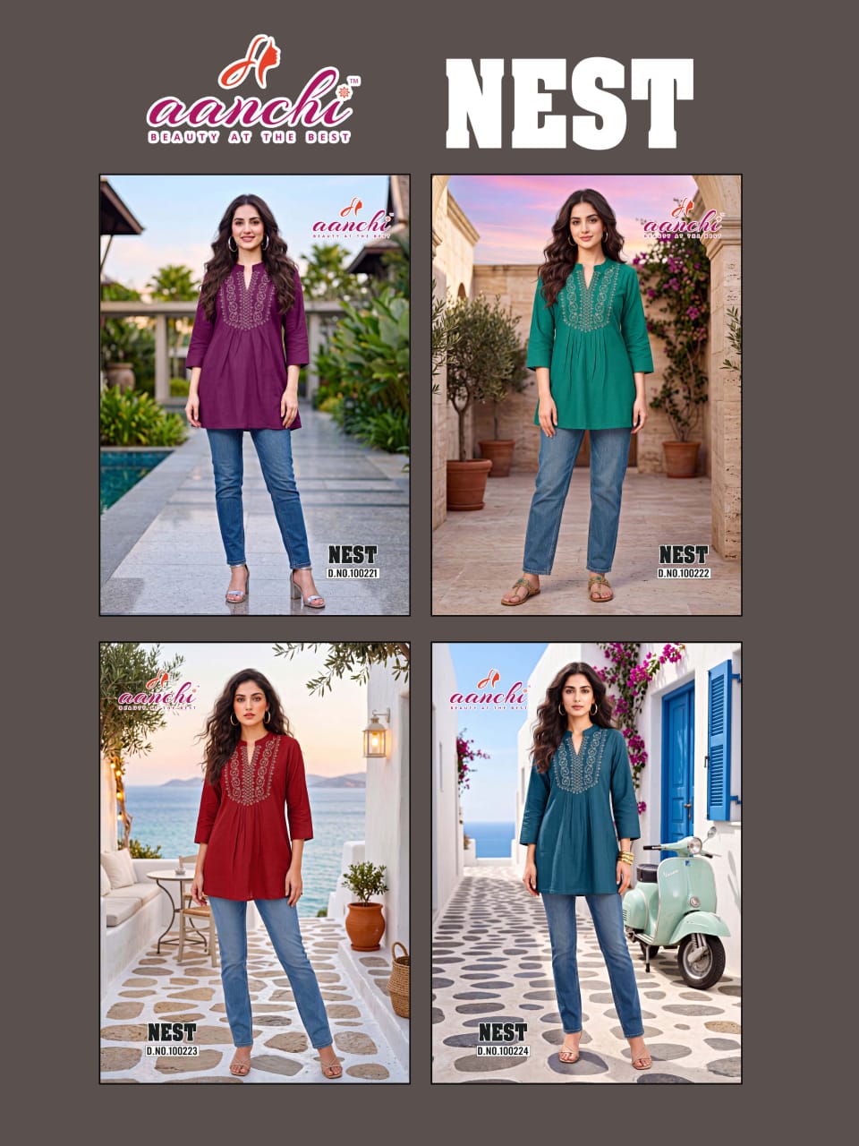New Nest Aanchi Vatican Short Kurtis Wholesale Price