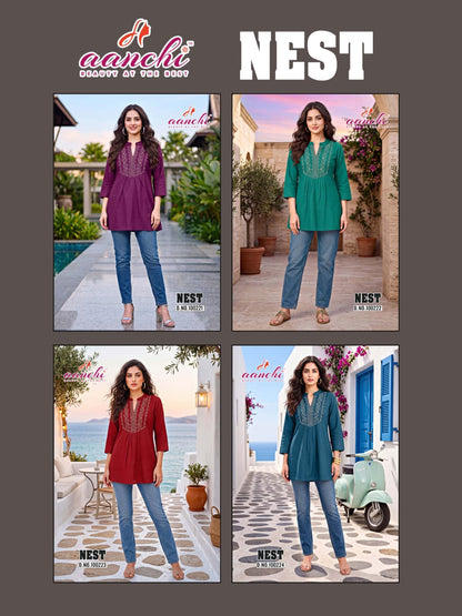 New Nest Aanchi Vatican Short Kurtis Wholesale Price