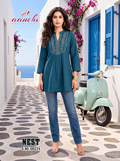 New Nest Aanchi Vatican Short Kurtis Wholesale Price