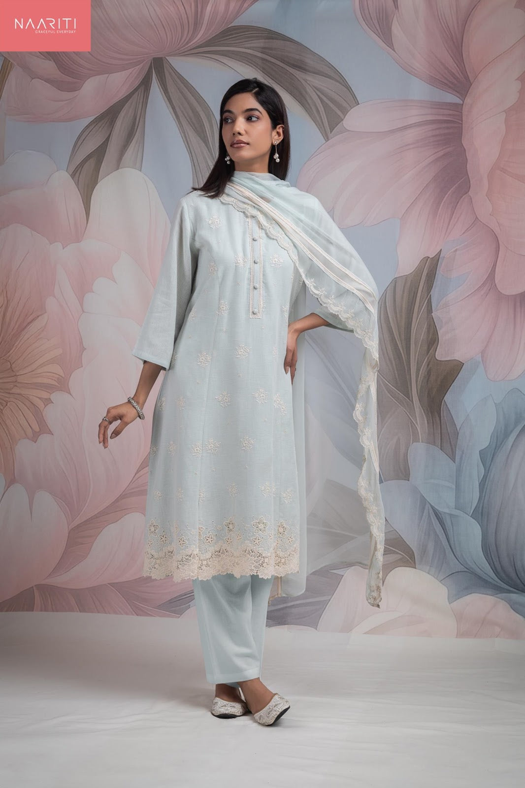 New Noha Naariti Cotton Linen Pant Style Suits Wholesale Rate