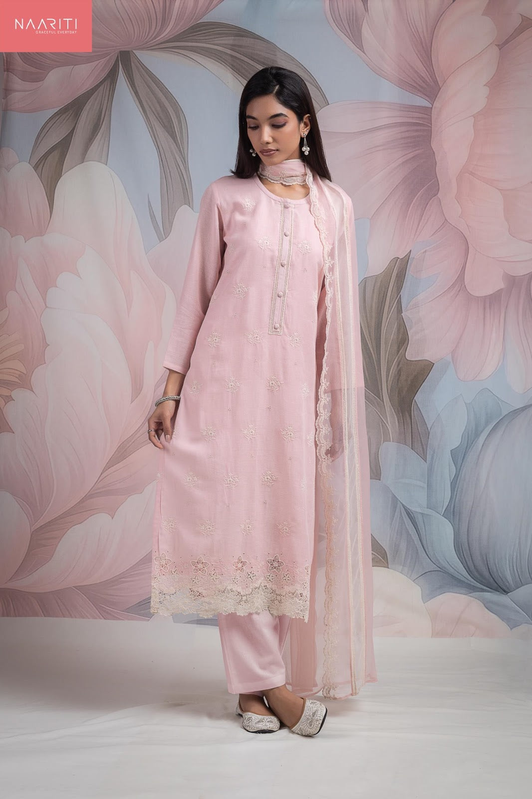 New Noha Naariti Cotton Linen Pant Style Suits Wholesale Rate
