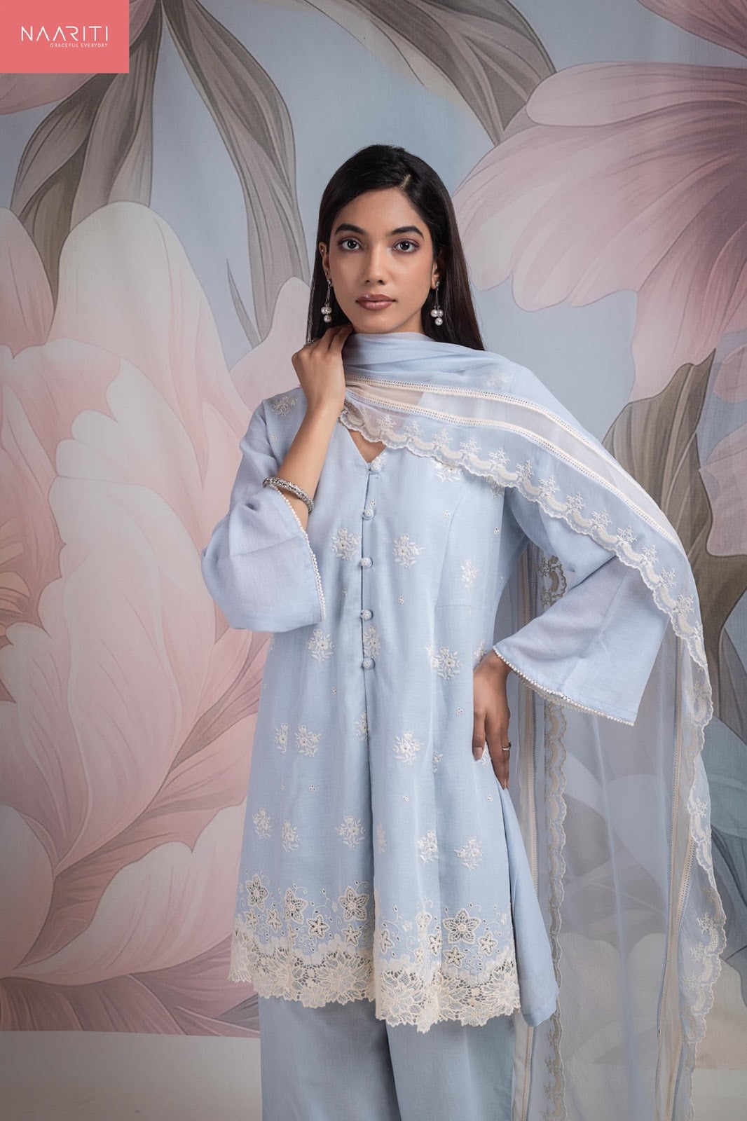 New Noha Naariti Cotton Linen Pant Style Suits Wholesale Rate